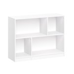 Kids Horizontal Bookcase with Cubbies – White