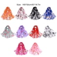 thumbnail image 4 of Wweixi Lightweight Portable Scarf Soft Breathable And Floral Pattern Wide Applications Gifts Summer Scarves orange 1Set, 4 of 6