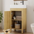 thumbnail image 2 of EDTara Small-Space 16 Inch Bathroom Vanity, Single Storage Cabinet With Integral Basin and Soft-Close Door, 2 of 7