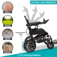 thumbnail image 3 of Majestic Fauteuil Roulant Électrique, Fauteuils Roulants Électriques Légers, Seulement 49 Lb, Capacité de 330 Lb, 3 of 5