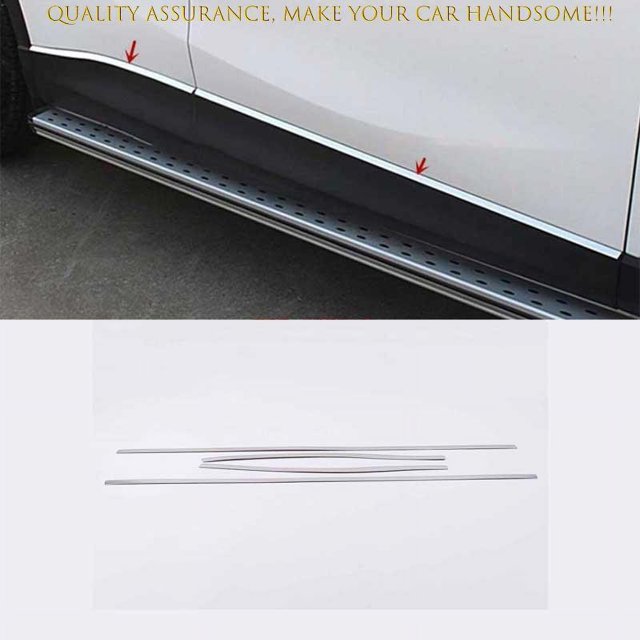 for Mazda CX-5 2013 - 2015 Chrome Steel Side Door Body Protection Molding Strip Trim 4P-