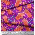 thumbnail image 2 of Soimoi Silk Fabric Triangle & Pine Fruits Print Sewing Fabric Yard 42 Inch Wide, 2 of 5