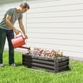 thumbnail image 3 of Outsunny Raised Garden Beds Set of 2, Galvanized Planter Box, Dark Grey, 3 of 10