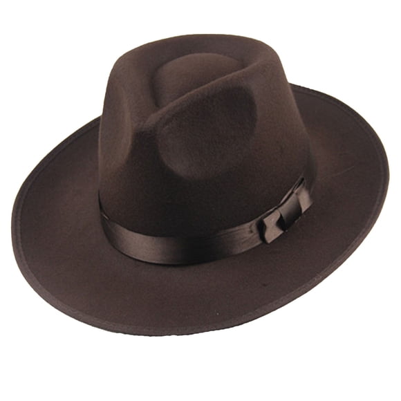 DondPO Fedora Hats for Women Men Women Hard Wide Brim Panama Hat Autumn Vintage Cap Black Black Wide Brim Hat Wide Brim Fedora Brown One Size Clearance!
