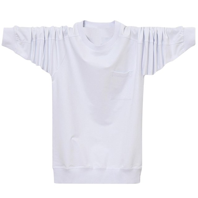 Cameland T-Shirts pour Hommes Grande Taille en Coton à Manches Longues Décontractés à Col Rond T-Shirts Coupe Classique Doux Confortables Hauts Basiques