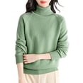 thumbnail image 2 of IMENGL Chandail en Laine Col Roulé Première Ligne, Vert m, Taille m-2TG, 2 of 4