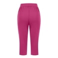 thumbnail image 4 of Plebaso Pantalons Capri pour Femmes Taille Haute Croisée Pantalons de Yoga Décontractés avec Poches, 4 of 7