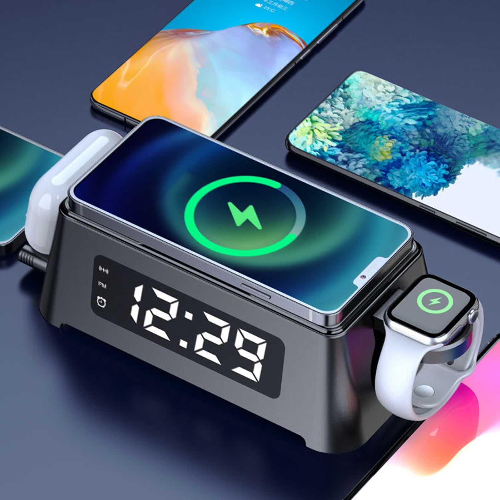 Alarm Clock Wireless Charger, Multifunctional Wireless Charger  for Phone