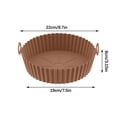 thumbnail image 3 of Xihbxyly Air Fryer Liners 8.5 Inch Food Grade Silicone Air Fryer Liners High Temperature Resistant and Easy to Clean Air Fryer Liners Reusable Suitable for Air Fryer Ovens, 3 of 4