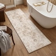 thumbnail image 1 of Exenoray Washable Bohemian Area Rug, Non-Slip Low Pile Printed Rug, Polyester Surface, Coffee Brown, 5' x 7', 1 of 7