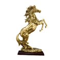 thumbnail image 2 of jifeng Statue de Cheval Debout Grande Statue de Cheval en Résine Sculpture Décorative Table Animal Doré, 2 of 9