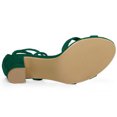 thumbnail image 5 of BLISSFUL STEP Women's Solid Color Lace up High Block Heeled Sandals, 5 of 5