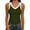 #0491-Army Green, variant on Pounoo Sleeveless Tops for Women Solid Color Crewneck Rib Knit Racerback Tank Top Fitted Stretchy Breathable Basic Tees Gift