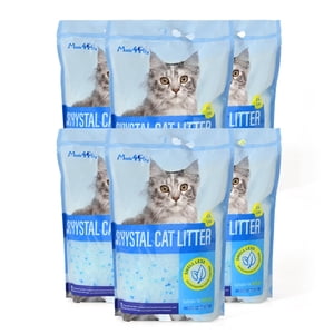 Made4Pets Cat Litter Crystals Non Clumping Cat Litter Odor Control Kitty Litter Non Clipping Pas de scooping Faible Poussière Faible Suivi Légère Déshydrate les déchets - 25.8 Lbs (6 x 4.3 Boîtes)
