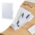 thumbnail image 2 of S SERENABLE Étui de Classement Transparent Portable à Double Boucle avec Poignée A5 Mince Blanc, 2 of 9