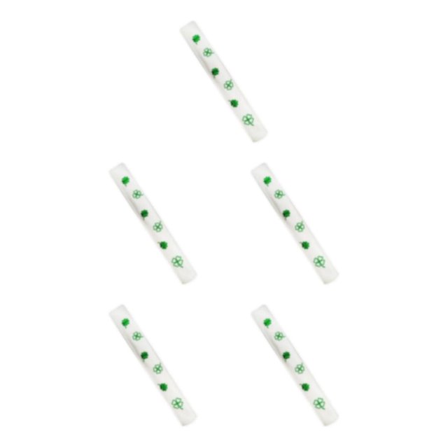 Decodeary PU for Golf Alignment Stick Cover Case Waterproof Holder Premium Embroidered White 14.17x1.97 Inch 5Set