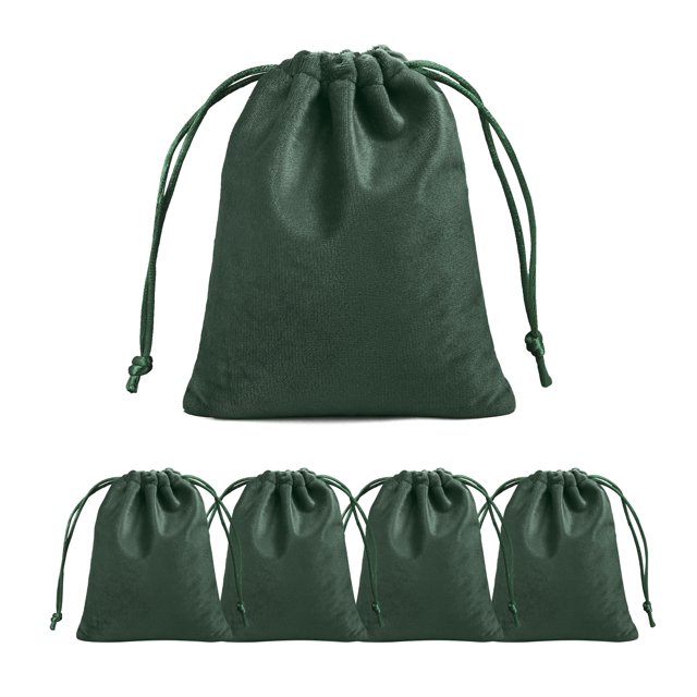 TOPTIE 50 PCS Microfiber Jewelry Bags, Drawstring Gift Wrap Bags with Ultra Soft Short Plush