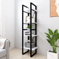 thumbnail image 1 of vidaXL 4-Tier Book Cabinet White 40x30x140 cm Engineered Wood, 1 of 4