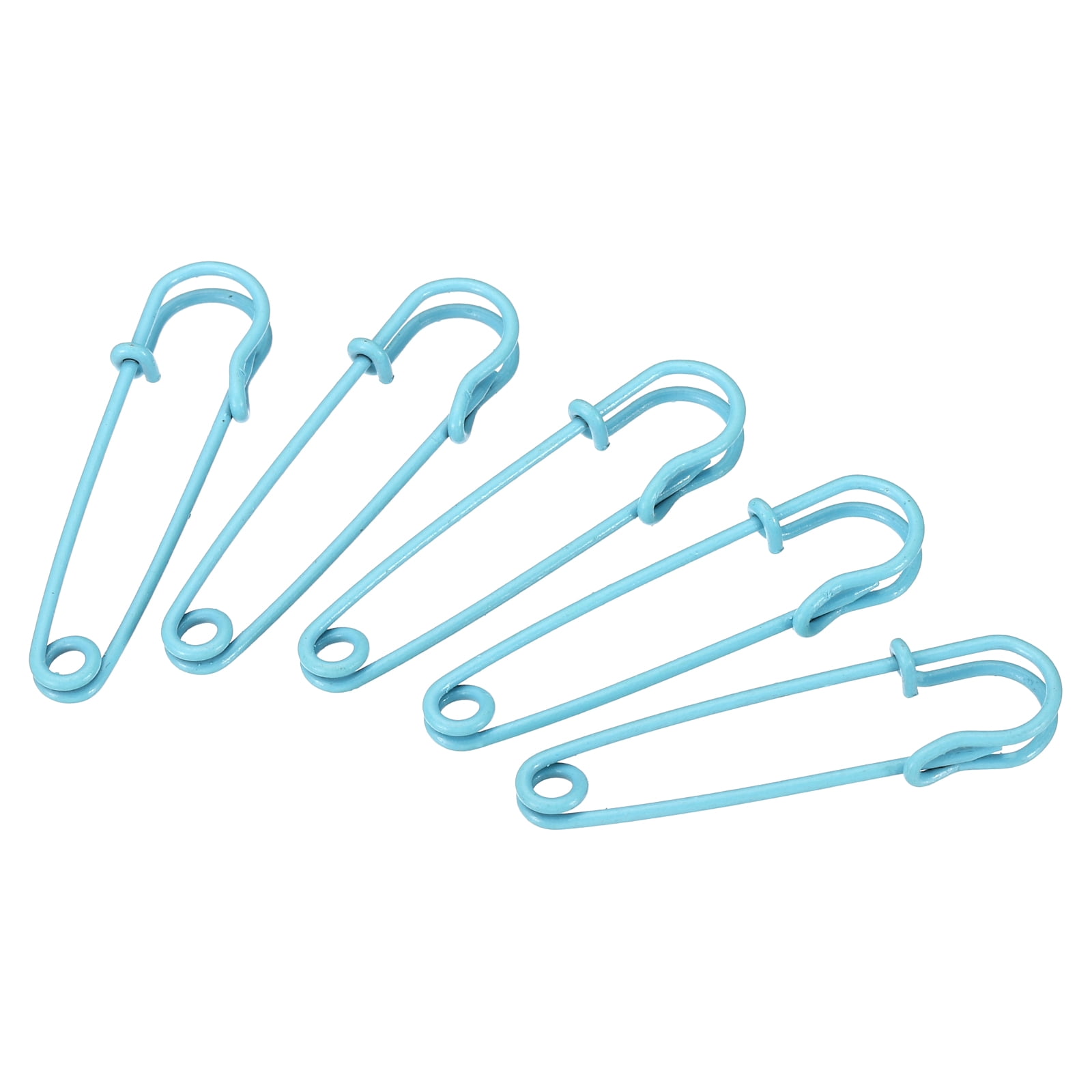 Uxcell Safety Pins 1.97 inch Large Metal Sewing Pins Blue 20Pcs