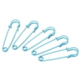 thumbnail image 1 of Uxcell Safety Pins 1.97 inch Large Metal Sewing Pins Blue 20Pcs, 1 of 5