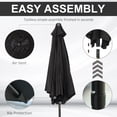 thumbnail image 4 of Outsunny 8.5' Round Aluminum Patio Umbrella Black, 4 of 10