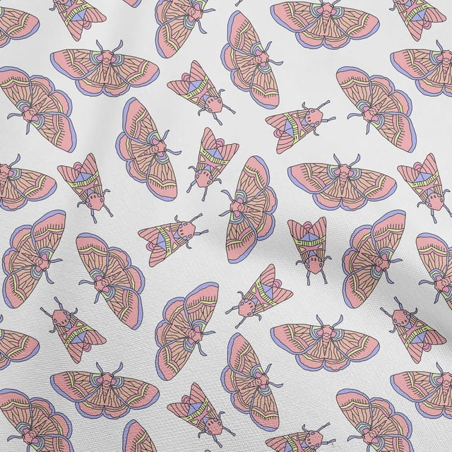 oneOone Polyester Spandex White Fabric Sewing Material Print Fabric By The Yard 56 Inch Wide-TG