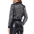 thumbnail image 3 of INSPIRE CHIC Blouson Bomber Court à Paillettes d'Halloween pour Femme, Col Montant, Manches Longues, Fermeture Éclair, TG Argent Rose, 3 of 6