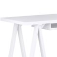 thumbnail image 4 of Allora 60" Soild Wood Modern Industrial Computer Desk in White, 4 of 8