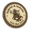 thumbnail image 1 of Custom Engraved Wooden Magnet Personalized Gift 50 Rustic Wedding Save The Date Wooden Magnet, 1 of 1