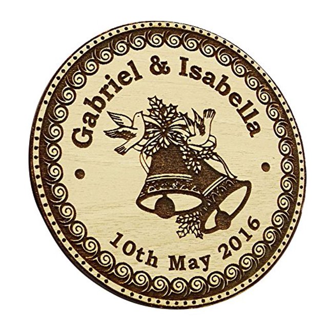 Custom Engraved Wooden Magnet Personalized Gift 50 Rustic Wedding Save The Date Wooden Magnet