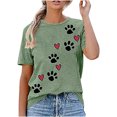 thumbnail image 2 of RKSTN Blouses pour Femmes Été Col Rond T-shirts Imprimés Mode Confortable Ample Décontracté Blouses Féminines Tops, 2 of 5