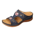 thumbnail image 2 of DPTALR Sandales à Talon Compensé d'Été pour Femmes avec Broderie Florale Chaussures pour Femmes, 2 of 4