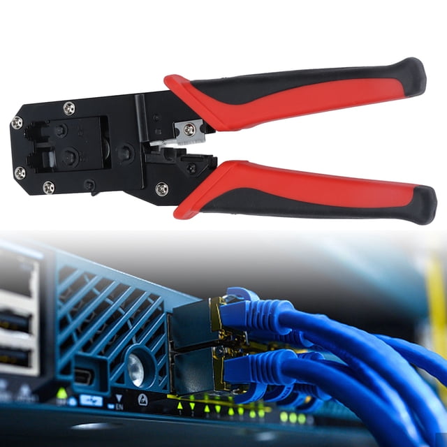 Crimping Pliers, Wide Use Portable Carbon Steel PP Connector Crimper for 8P 6P