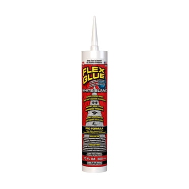Flex Glue Adhésif Imperméable Caoutchouté Résistant, Blanc, 10 Oz