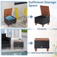 thumbnail image 4 of Gymax 3PCS Patio Rattan Conversation Furniture Set Yard Outdoor w/ Black Cushions, 4 of 7