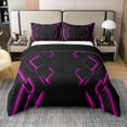 thumbnail image 1 of Erosebridal Abstract 100% Cotton Comforter Cover Queen for Teens, Gradient Rectangle Bedding Queen Size, Modern Checkered Decor, Reversible（No Comforter）, 1 of 6