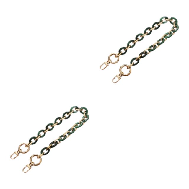 Baohd Not Easy To Fade Vibrant Bag Chain Straps Retain Color Purse Chain Straps Resin Bag Chains L204-LS 2Set