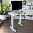 thumbnail image 3 of Desky Bureau Assis-Debout Mini Double - Teck Sublime / 44 x 24 Pouces / Gris Espace, 3 of 10