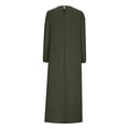 thumbnail image 3 of Robe Abaya pour Femmes à Manches Longues, Robe Islamique avec Poches, Maxi, Tenue de Prière, Élégante, Robe Longue pour les Fêtes, 3 of 4