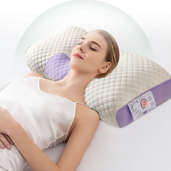Cagogo Cervical Pillow, Orthopedic Neck Support Pillow for Adults and Study, Non Collapsing Memory Foam Pillow for Sleeping, Ergonomic Contour Pillow for Side Back Stomach Sleepers, Home Office