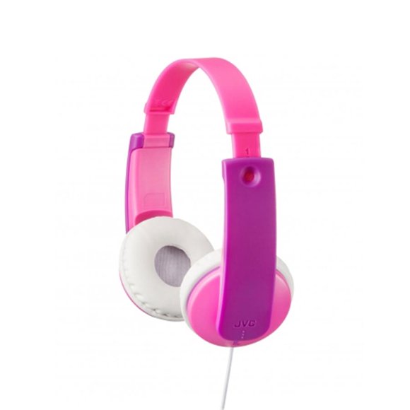 JVC HA-KD7-PN Écouteurs pour Enfants de 3 Ans et Plus avec Autocollants, Rose