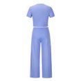 thumbnail image 3 of Birdeem Womens Solid Color Pocket Lace Up Pants Sweatpants Tank Top Set, 3 of 9