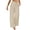 Beige, variant on RKSTN Womens Pants Fashion Summer Casual Loose Pocket Solid Button Zipper Trousers Elastic Waist Pants Soft Loose Straight Leg Hiking Pants
