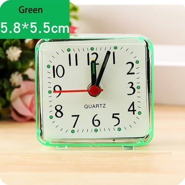 Agiferg Square Small Bed Compact Travel Quartz Beep Alarm Clock Cute Portable