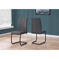 thumbnail image 3 of Monarch Specialties Dining Chair, Set Of 2, Side, Upholstered, Kitchen, Dining Room, Pu Leather Look, Metal, Grey, Black, Contemporary, Modern, 3 of 4