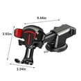 thumbnail image 3 of 360 ° Adjustment Direction Multi-function Handset, Aircondition Outlet Clip And Suction Cup Base Phone,Black&friday Deals 2024,Cyber&Monday Deals 2024,PENDANE,Red, 3 of 8