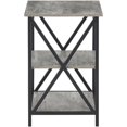 thumbnail image 4 of Pemberly Row Table d'Appoint Carrée 16 Pouces en Bois de Bouleau Gris Faux, 4 of 6
