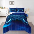 thumbnail image 1 of Erosebridal Gamer Bedding King Comforter Set for Boys, Neon Gamepad Down Comforter, Video Games Theme Decor, Reversible, 1 of 7