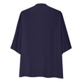 thumbnail image 4 of yoeyez Light Cardigans for Women Summer Womens Plus Size Solid Color Kimono Cardigan Puff Sleeve Tops Oversize Loose Cover Ups Cardigans Dark Blue,S, 4 of 7