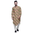 thumbnail image 1 of Atasi Kurta Asymétrique à Manches Longues en Coton Flex pour Hommes, Kurta Imprimée de Designer, 1 of 1